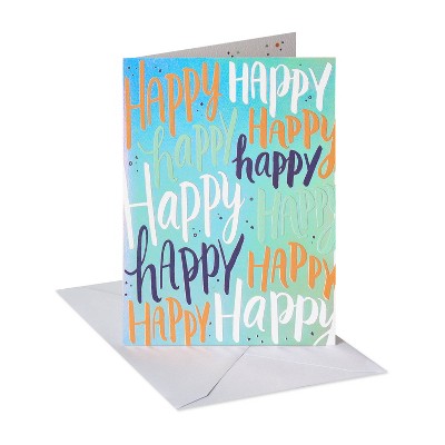 Happy Lettering Birthday Card