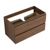 ChicFurnit Bathroom Vanities Modern Vanity with Sleek Design and Ample Storage for Bathroom Spaces, Brown,35.9”*18.3”*20.5" - 2 of 3