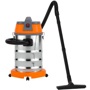 Topteng 10 Gallon Steel Stainless Wet/Dry Canister Vac Shop Vacuum Cleaner 3200W, Orange - 1 of 4