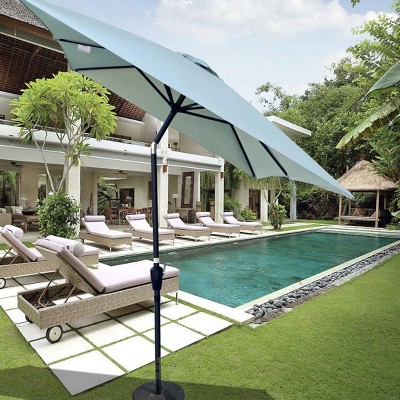Maria 6x9 ft uv-cut Patio Cantilever Umbrella with Crank and Push Button Tilt without flap, Outdoor Furniture - Maison Boucle