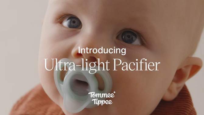 Tommee Tippee Ultra-Light Silicone Pacifier 6-18 Months - 2pk - White/Green, 2 of 9, play video