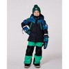 Deux par Deux Boy Two-Piece Play Snowsuit with Colorblocked Jacket Green - 2 of 4