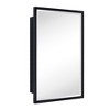 TEHOME Rectangular Metal Framed Recessed Bathroom Medicine Cabinet with Mirror - 2 of 4