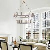Dewdrop Farmhouse 28-Light Brushed Gold Pendant Light Large Candle Style Chandelier for Foyer and High Ceiling ETL Listed - 2 of 4
