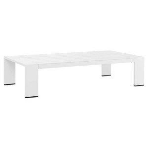 Modway Tahoe Patio Aluminum Coffee Table with White Finish EEI-5677-WHI - 1 of 4