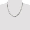 Black Bow Jewelry Mens 7.5mm Sterling Silver Solid Figaro Anchor Chain Necklace - 3 of 4