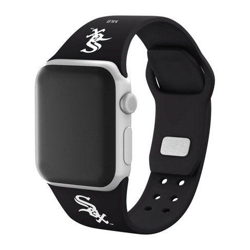 MLB Chicago White Sox Apple Watch Compatible Silicone Band 38/40/41mm -  Black