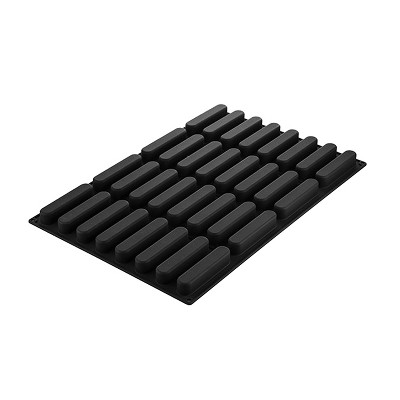 Silikomart Professional SQ078 Fashion Cake Silicone Mold with 32 Cavities, Each 5.12 Inch x 0.98 Inch x 0.98 Inch High