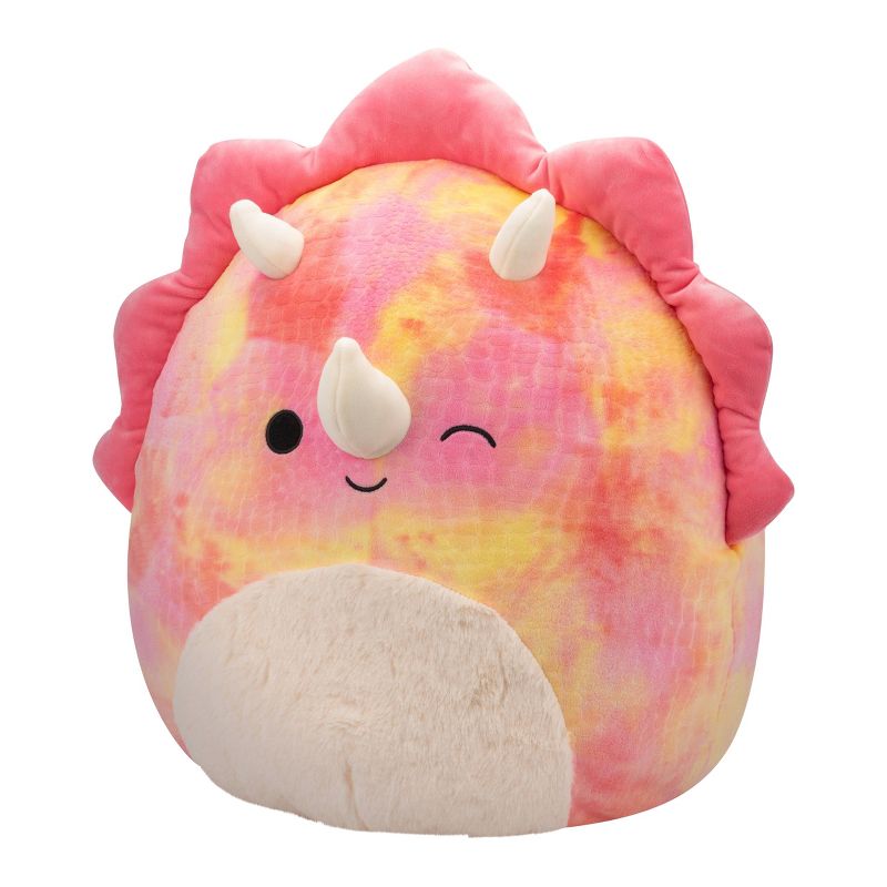 Squishmallows 16&#34; Trinity Pink Tie-Dye Triceratops with Fuzzy Belly Large Plush, 5 of 11