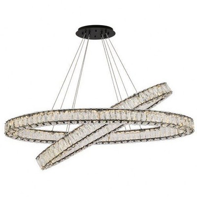 Elegant Lighting Monroe 2 - Light Pendant in  Black