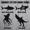 Mens Sharks To Stay Away From T Shirt Funny Ridiculous Sharks Joke Tee For Guys - Crazy Dog Men's T Shirt - 2 of 4