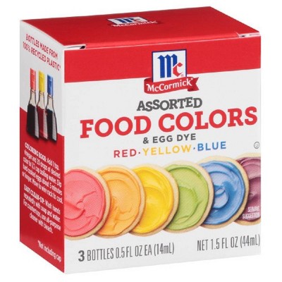 McCormick Assorted Food Coloring Kit - 3pk / 1.5oz