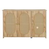 Okak Rustic Decorative Rattan Doors Sideboard Cabinet with Adjustable Shelves for Dining Room - 4 of 4