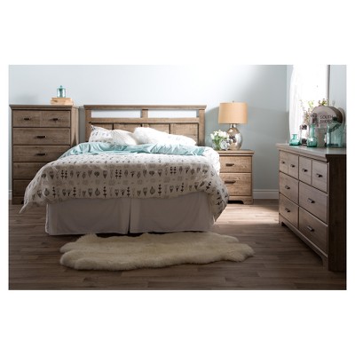 Versa Weathered Oak 2-Drawer Traditional Nightstand