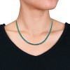 EVERLY JEWELRY  |   Sterling Silver 13-1/3 CT TGW Created Emerald Necklace w/ Lobster Clasp - 4 of 4