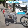 FDW 2-in-1 Dog Stroller & Bike Trailer Weatherproof Pet Carrier with Removable Hitch & Spacious Interior Bicycle Trailer Jogger Stroller for Medium and Large Dogs - 4 of 4