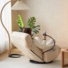 GDFStudio Dierser Modern Teddy Fleece Adjustable Back Swivel Chairs with Mobile Phone Holder - 4 of 4