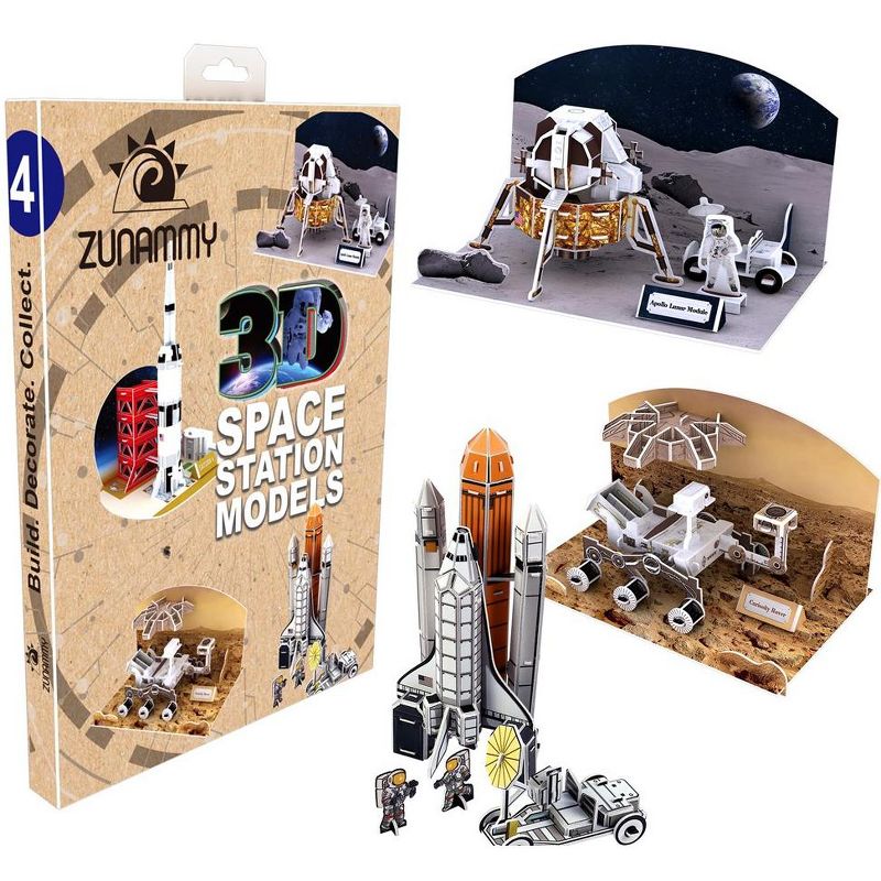 Zummy 3D Space Station Puzzle Pop up Models for Kids, 1 of 4