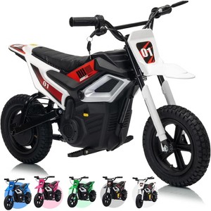 24V Electric Dirt Bike, Up to 13.67Mile/h Long-Range, Ride on Motorcycle with Rear Wheel Suspension, 12 Miles Range, Birthday & Xmas Gifts - 1 of 4