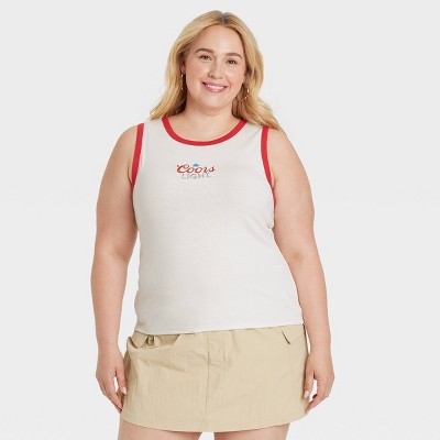 Women's Coors Light Graphic Tank Top - Cream