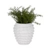 Modern White Ceramic Planter - Textured Stoneware Flower Pot for Indoor & Outdoor Garden Decor - 9" White - 2 of 4