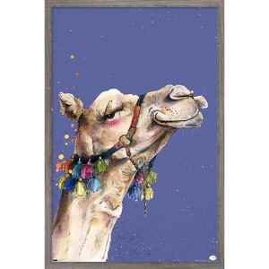 Trends International Snowtap - Camel Photobomb Framed Wall Poster Prints - 1 of 4