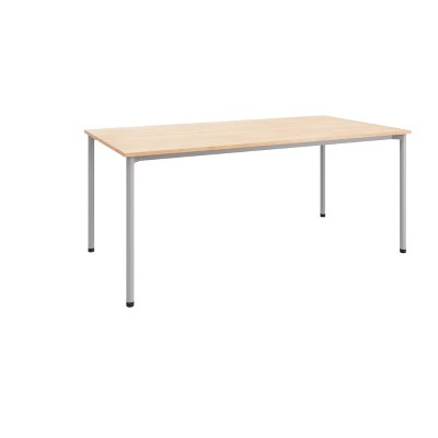 72"x36" Spright Office Desk Maple/Silver - Olio Designs