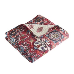 Khotan Red Quilted Throw - Levtex Home - 1 of 4