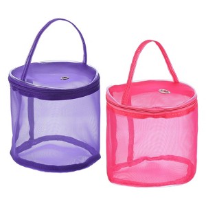 Unique Bargains Portable Crochet Knitting Sewing Craft Mesh Yarn Storage Bag 2 Pcs - 1 of 4
