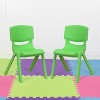 Emma and Oliver 2 Pack Plastic Stackable School Chair with 12"H Seat, Preschool Seating - image 2 of 4