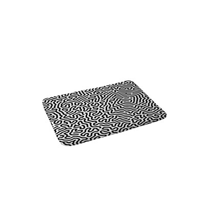 Adam Priester Pattern Memory Foam Bath Mat Black/White - Deny Designs