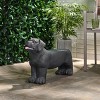 Vynxaria Matte Black Patio Benches - 31.5" Labrador Dog Outdoor Accent - 2 of 4