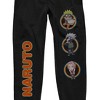 Naruto Shippuden Character Coin Stack Men's Black Jogger Pants - 2 of 3