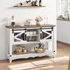 Console Table with Sliding Barn Doors & Storage Cabinet - Entryway Table, Sofa Table for Living Room, Hallway | Rustic Modern Entryway Furniture - 3 of 4