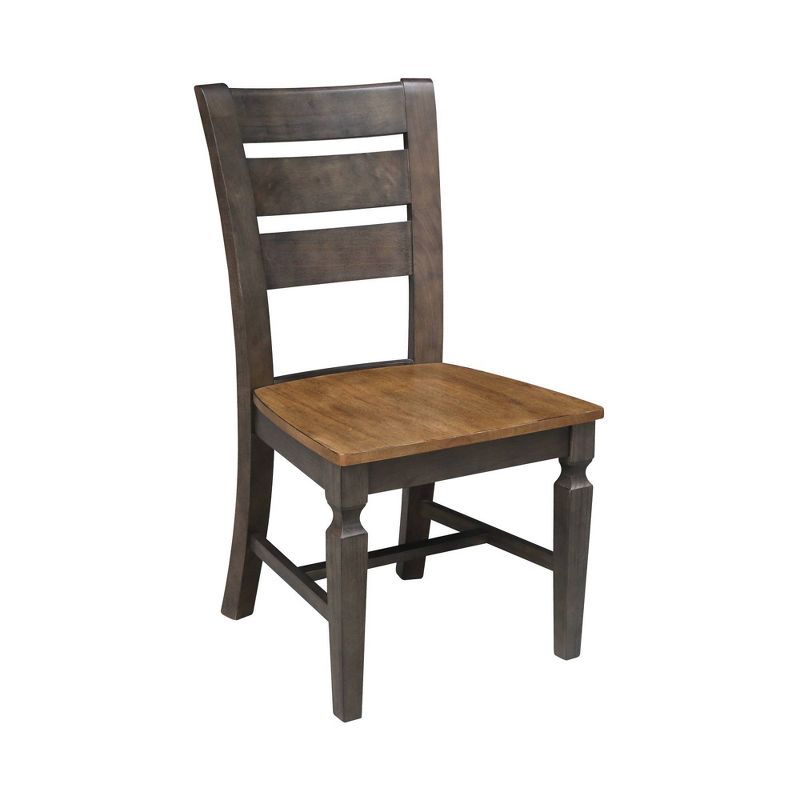 Set of 2 Vista Ladder Back Dining Chairs Hickory Brown - International Concepts, 4 of 11