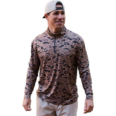 Burlebo Men's Long Sleeve Performance Quarter Zip Sweatshirt