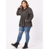 Agnes Orinda Women's Plus Size Winter Zipper Drawstring Waist Long Sleeve with Pockets Fashion Jackets - 3 of 4