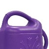 Union Products 63071 2 Gallon Plastic Indoor/Outdoor Watering Can w/ Tulip Design for Garden, Potted Plants, & Patio Pots, Purple - 3 of 4