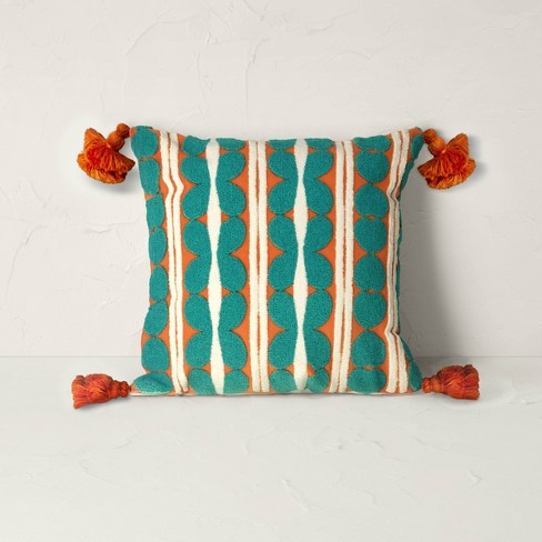 Butterfly Outdoor Throw Pillow Teal/Orange - Opalhouse™ designed with Jungalow™ - image 1 of 4