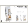 Fourth Generation Black Solid Wood Frame Full-length Mirror, Dressing Mirror, Bedroom Porch, Decorative Mirror, Clothing Store - 4 of 4