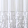 72"X72" Melanie Ruffle Shower Curtain White - VCNY: Polyester, Water-Resistant, Microfiber Texture, Machine Washable - 4 of 4