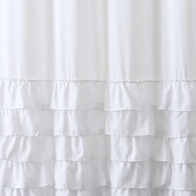 72"X72" Melanie Ruffle Shower Curtain White - VCNY, 5 of 8