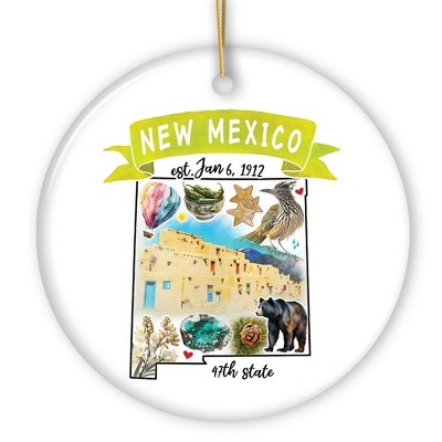 Artistic New Mexico State Themes and Landmarks Christmas Ornament| OrnamentallyYou