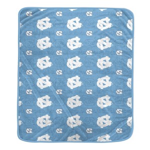 NCAA North Carolina Tar Heels Repeat Tonal Logo Fleece Throw Blanket - 1 of 1