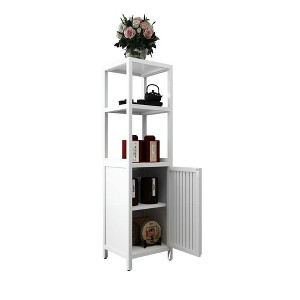 Resenkos A 52-foot-tall  linen tower bamboo storage cabinet, Suitable for main living spaces - 1 of 4