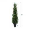 Kazeila Artificial UV Resistant Cypress Topiary Trees for Outdoor, Faux Cypress Plant for Porch Decor Faux Pine Tree for Perfect Housewarming Gift - image 4 of 4