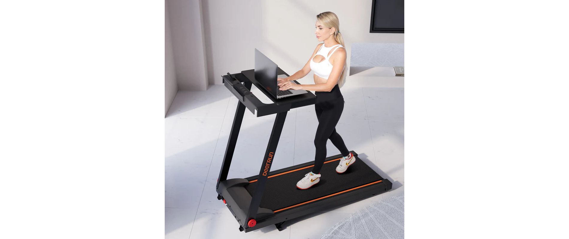 DeerRun A1 Folding Smart Treadmill with 6% Incline - Support Bluetooth & Remote Wireless Control