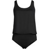 Lands' End Women's Chlorine Resistant V Neck One Piece Fauxkini Swimsuit - 3 of 4