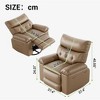 homfan Electric Recliner Chair - PU Leather 360° Swivel Recliner with Heat and Massage, Comfortable Lazy Chair for Living Room, Bedroom, Nursery - 3 of 4