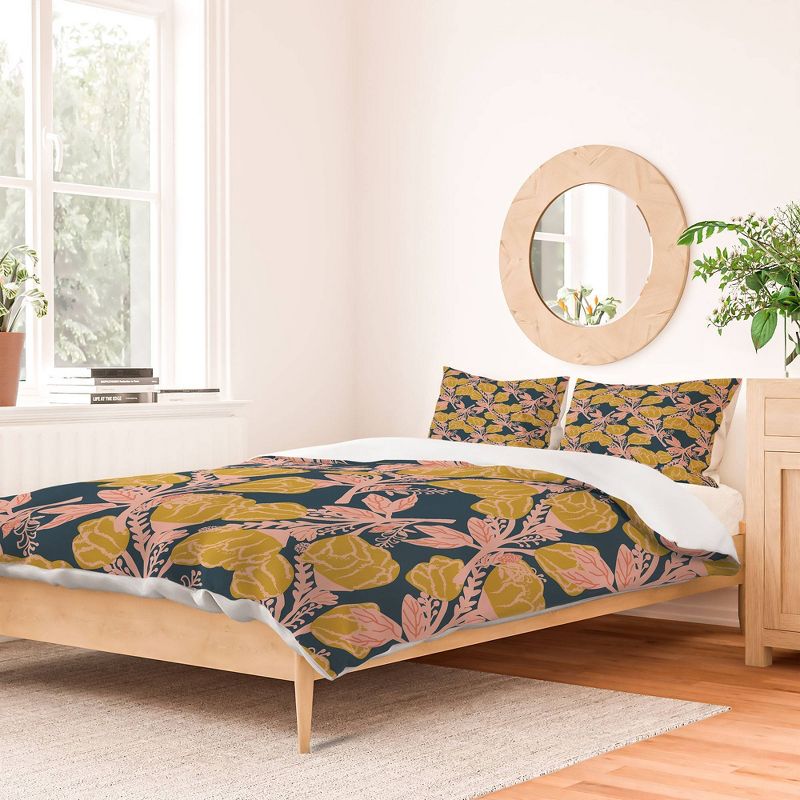 Oris Eddu Magnolia Bloom Duvet Set - Deny Designs, 3 of 8